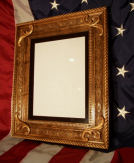 Certificate holder/frame shown in Western style - available to match any flag display case style